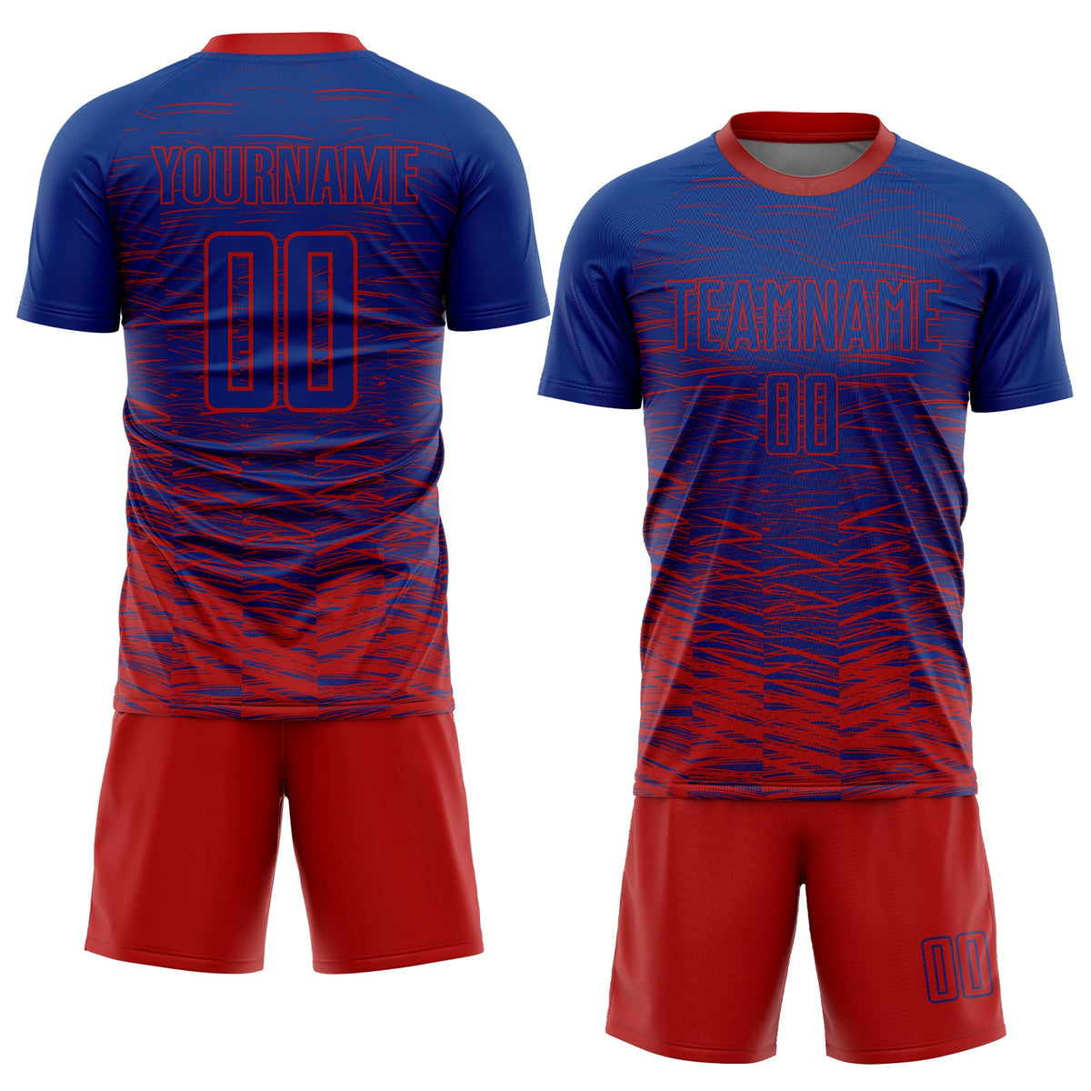 Custom Royal Red Sublimation Soccer Uniform Jersey Limited