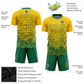 Custom Yellow Kelly Green Sublimation Soccer Uniform Jersey Limited