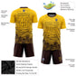 Custom Yellow Brown Sublimation Soccer Uniform Jersey Limited