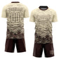 Custom Cream Brown Sublimation Soccer Uniform Jersey Limited