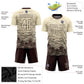Custom Cream Brown Sublimation Soccer Uniform Jersey Limited