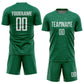 Custom Kelly Green White Sublimation Soccer Uniform Jersey Limited