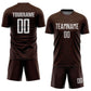Custom Brown White Sublimation Soccer Uniform Jersey Limited