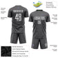 Custom Steel Gray White Sublimation Soccer Uniform Jersey Limited