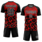 Custom Red Black-White Animal Print Sublimation Soccer Uniform Jersey Limited