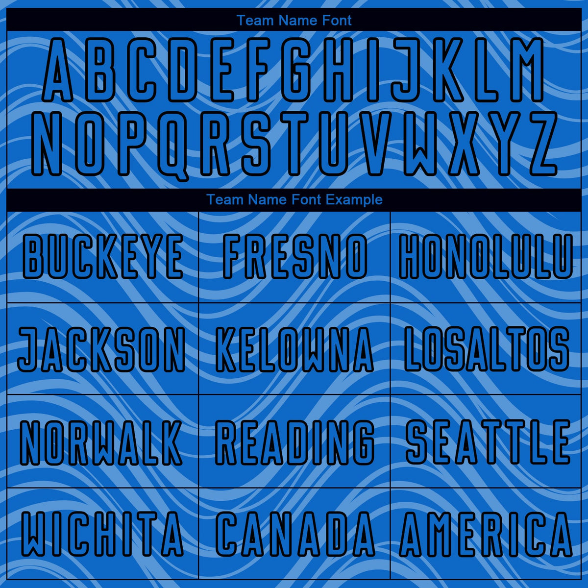 Custom Sky Blue Black Wavy Lines Sublimation Soccer Uniform Jersey Limited