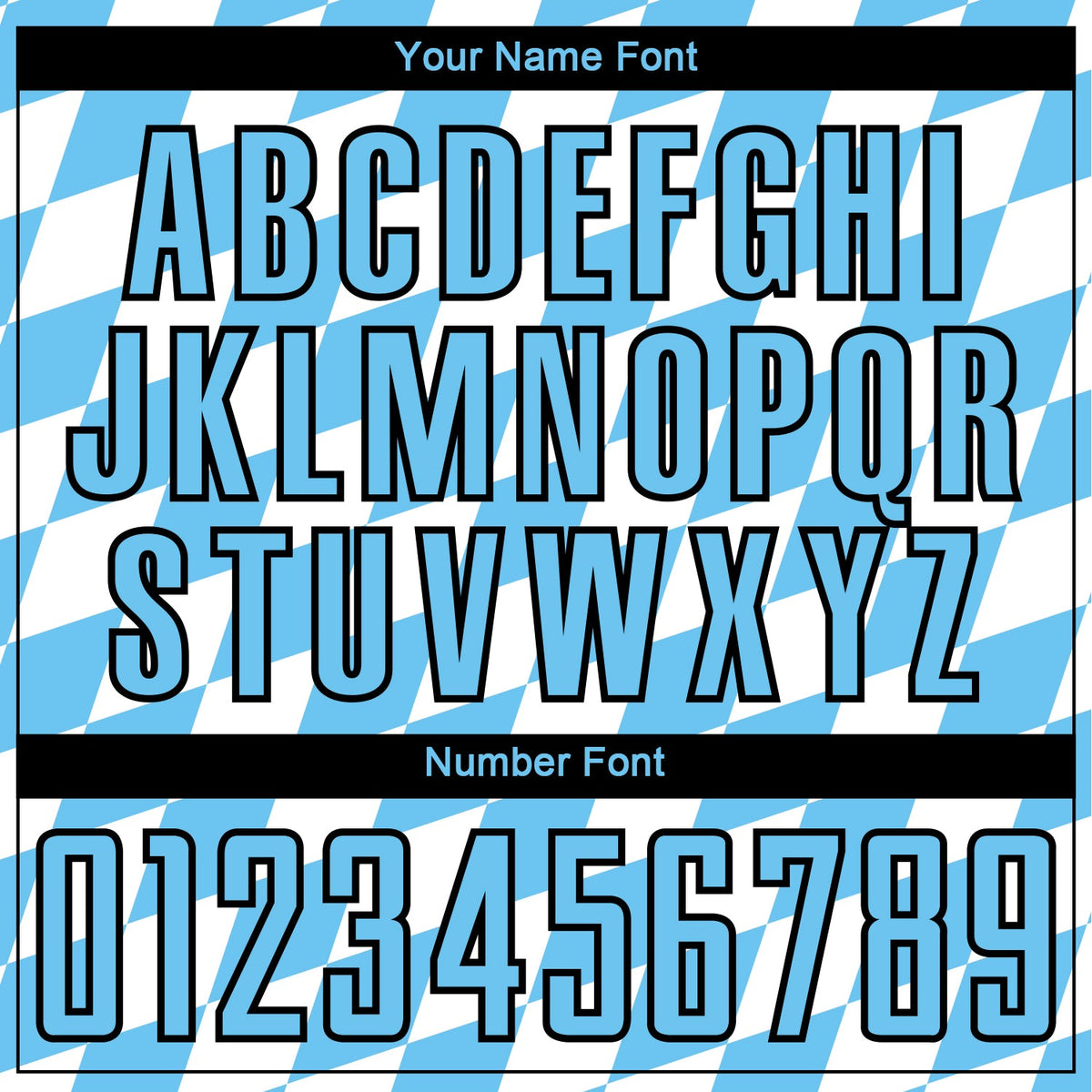 Custom White Sky Blue-Black Bavarian Flag Sublimation Soccer Uniform Jersey Limited