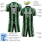 Custom Green White-Black Pinstripe Sublimation Soccer Uniform Jersey Limited