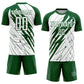 Custom Kelly Green White Sublimation Soccer Uniform Jersey Limited
