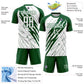 Custom Kelly Green White Sublimation Soccer Uniform Jersey Limited
