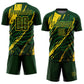 Custom Green Yellow Sublimation Soccer Uniform Jersey Limited