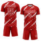 Custom Red White Sublimation Soccer Uniform Jersey Limited