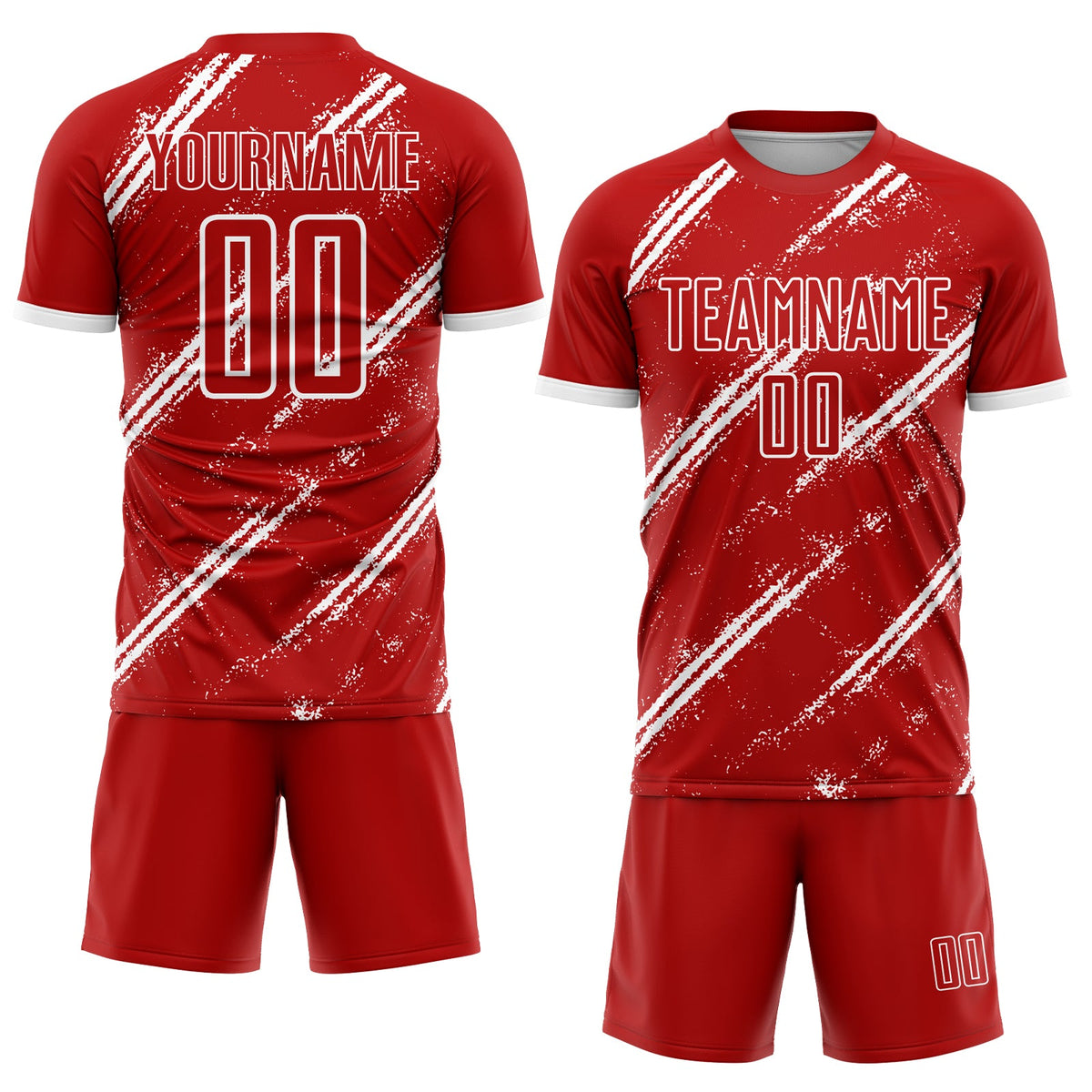 Custom Red White Sublimation Soccer Uniform Jersey Limited