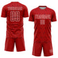 Custom Red White Sublimation Soccer Uniform Jersey Limited