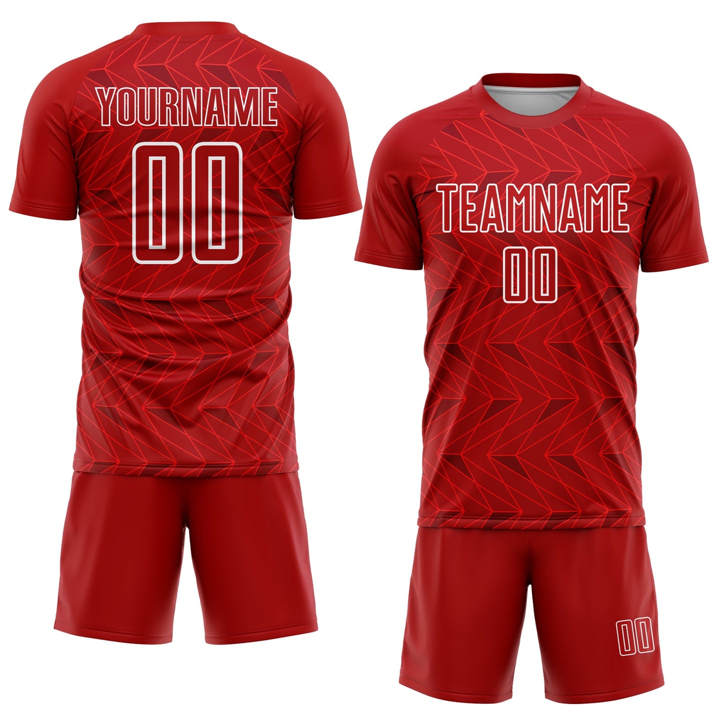 Custom Red White Sublimation Soccer Uniform Jersey Limited