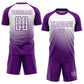 Custom Purple White Abstract Geometric Triangles Sublimation Soccer Uniform Jersey Limited