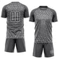 Custom Steel Gray White Lines Sublimation Soccer Uniform Jersey Limited