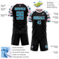 Custom Black US Navy Blue-Light Pink Tiger Sublimation Soccer Uniform Jersey Limited
