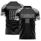 Custom Black White Zebra And Geometric Pattern Sublimation Soccer Uniform Jersey
