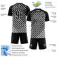 Custom Black White Slash Sublimation Soccer Uniform Jersey Limited