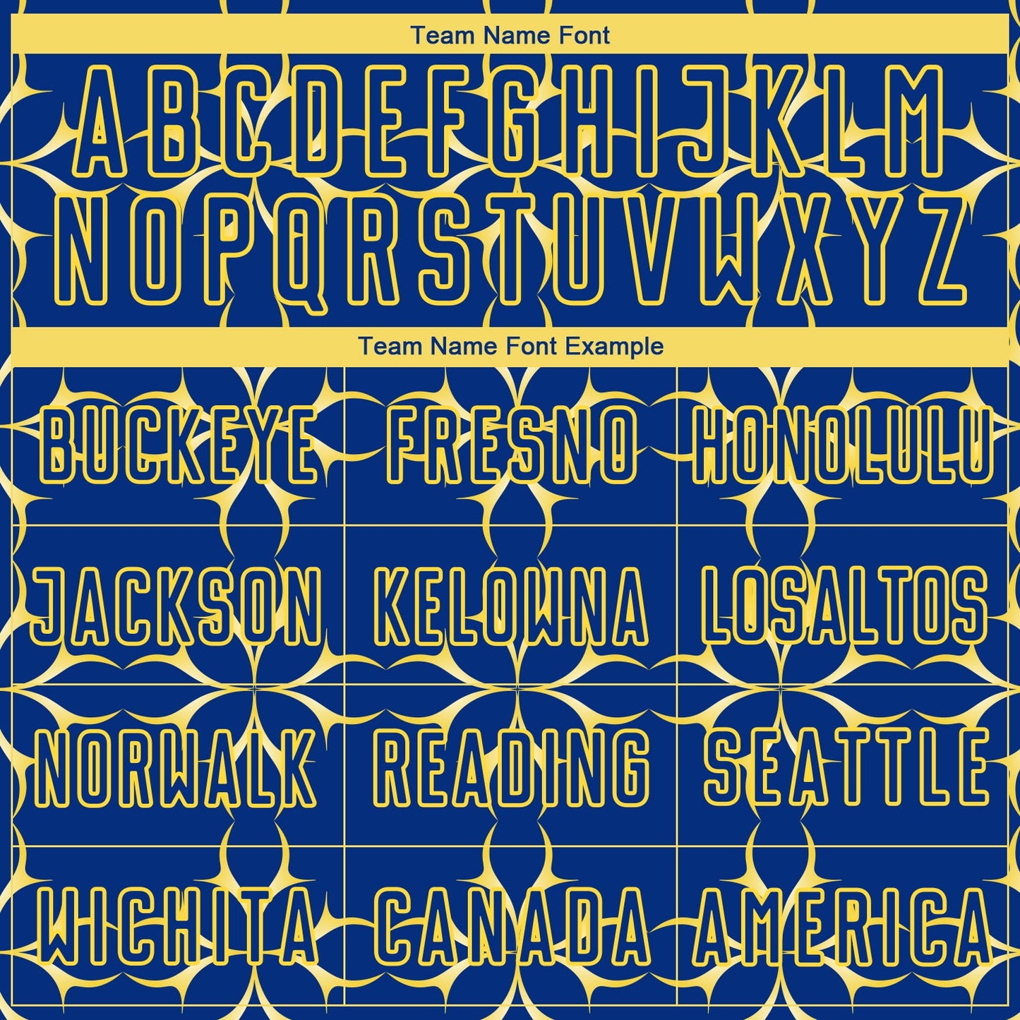 Custom Royal Yellow Damask Pattern Sublimation Soccer Uniform Jersey Limited