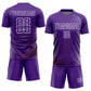 Custom Purple White Geometric Lines Sublimation Soccer Uniform Jersey Limited