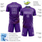 Custom Purple White Geometric Lines Sublimation Soccer Uniform Jersey Limited