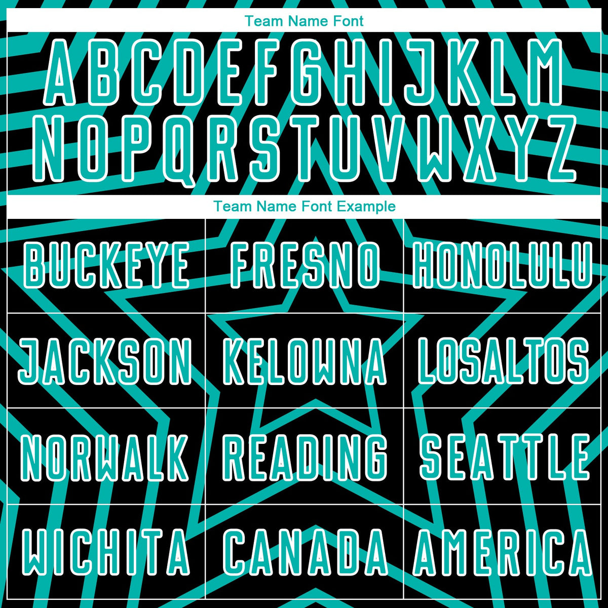 Custom Black Aqua-White Stars Sublimation Soccer Uniform Jersey Limited