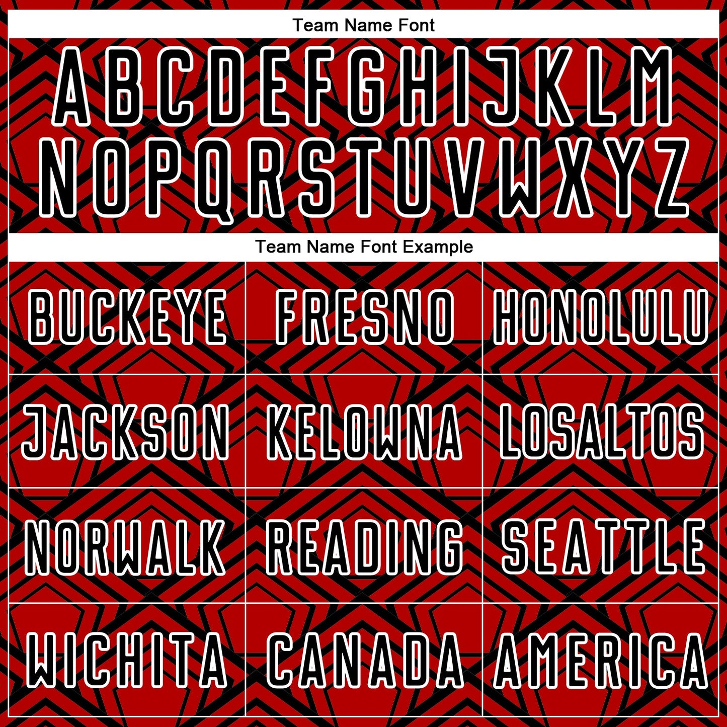 Custom Red Black-White Geometric Pattern Sublimation Soccer Uniform Jersey Limited