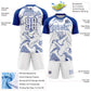 Custom White Royal Curve Lines Sublimation Soccer Uniform Jersey Limited