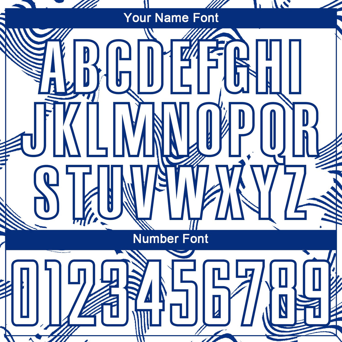 Custom White Royal Curve Lines Sublimation Soccer Uniform Jersey Limited