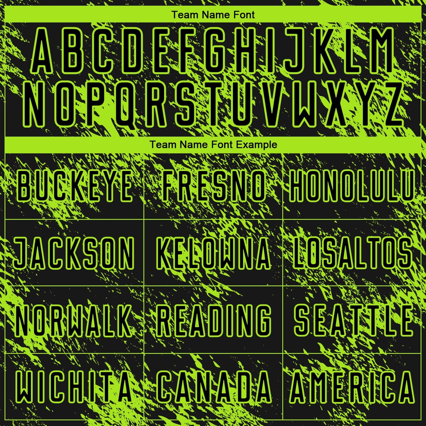 Custom Black Neon Green Abstract Grunge Art Sublimation Soccer Uniform Jersey Limited