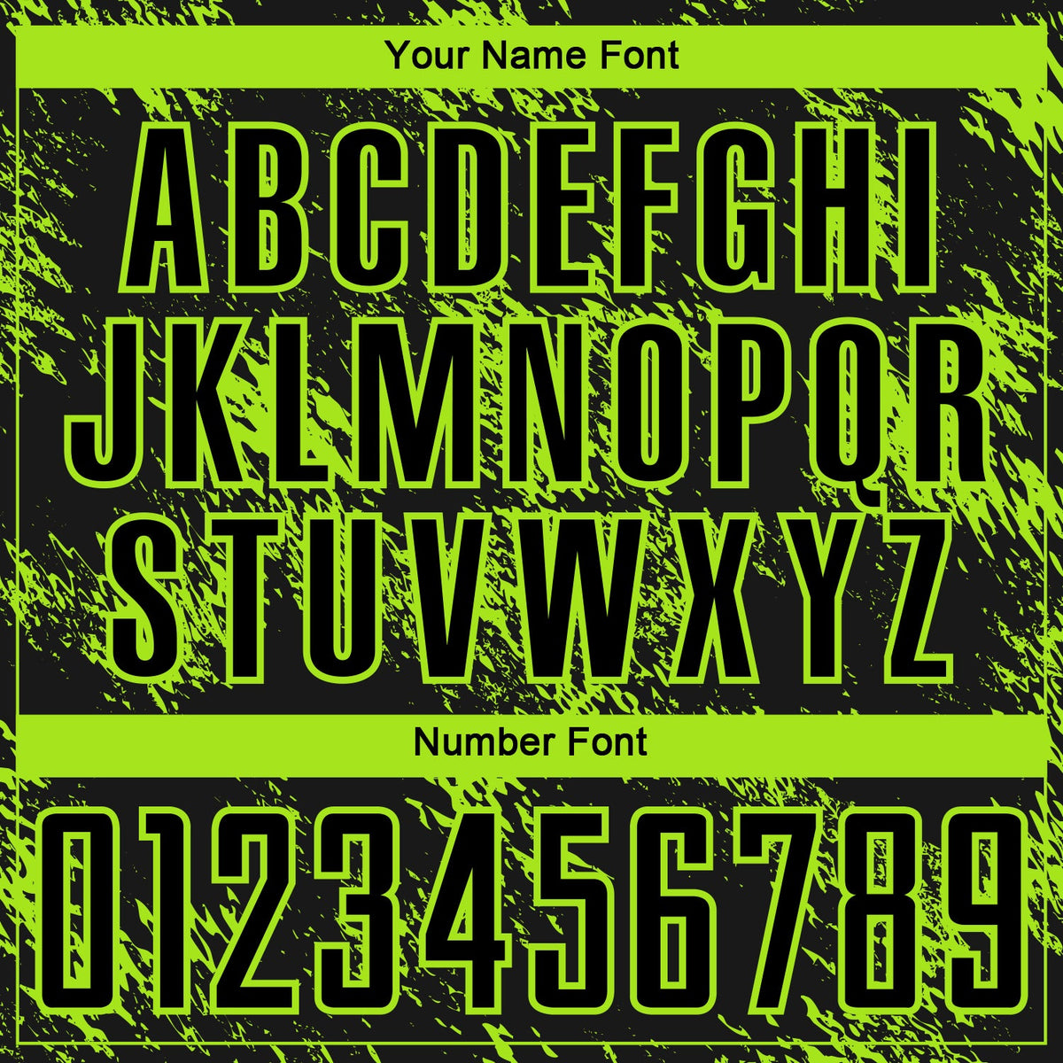 Custom Black Neon Green Abstract Grunge Art Sublimation Soccer Uniform Jersey Limited