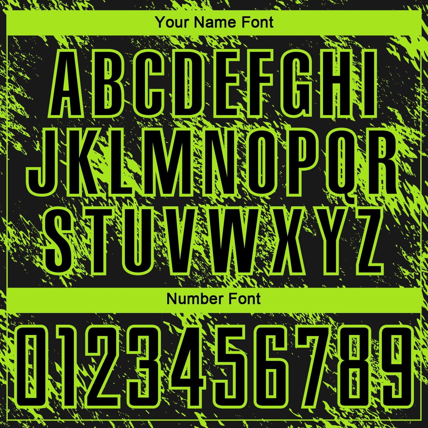 Custom Black Neon Green Abstract Grunge Art Sublimation Soccer Uniform Jersey Limited