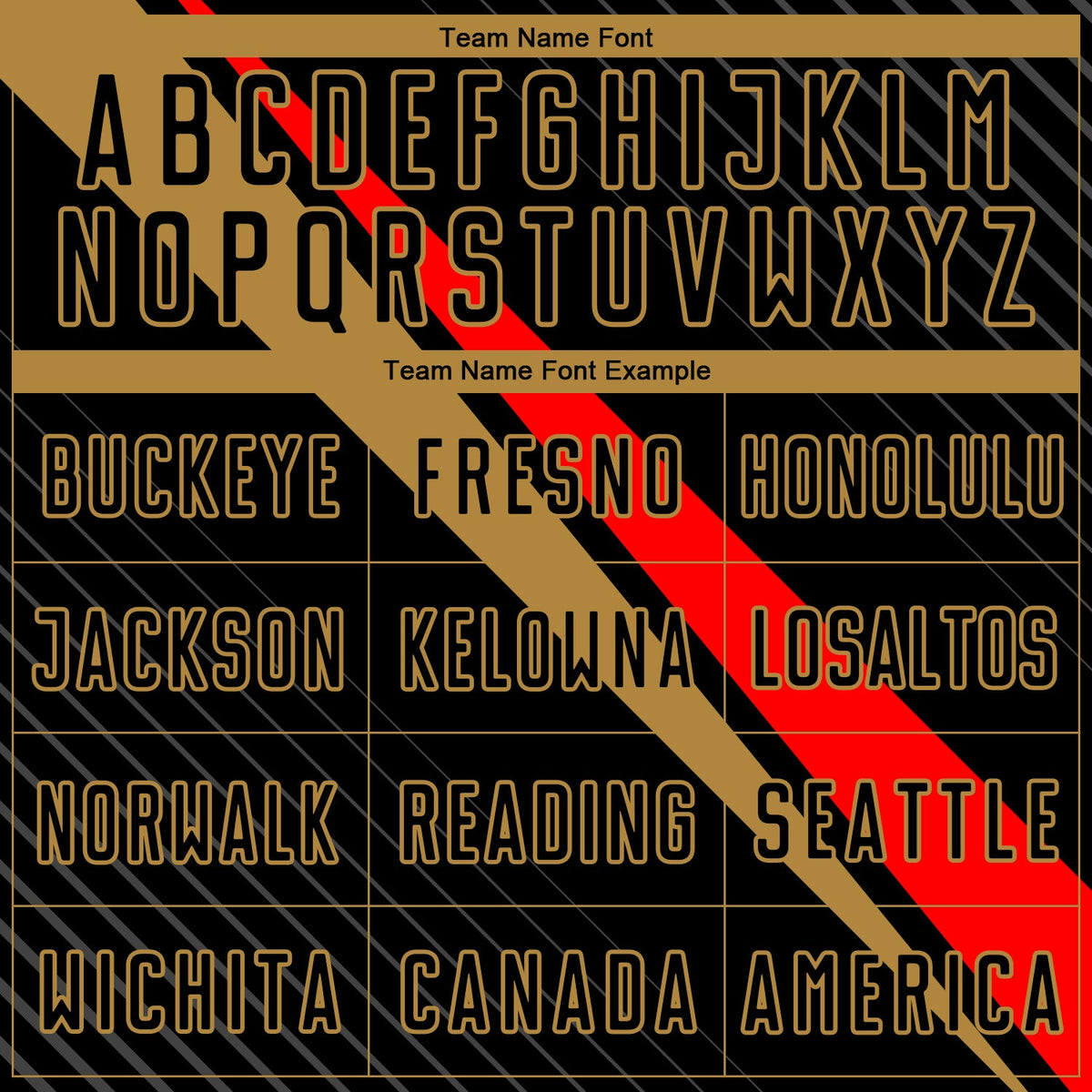 Custom Black Red-Old Gold Diagonal Lines Sublimation Soccer Uniform Jersey Limited