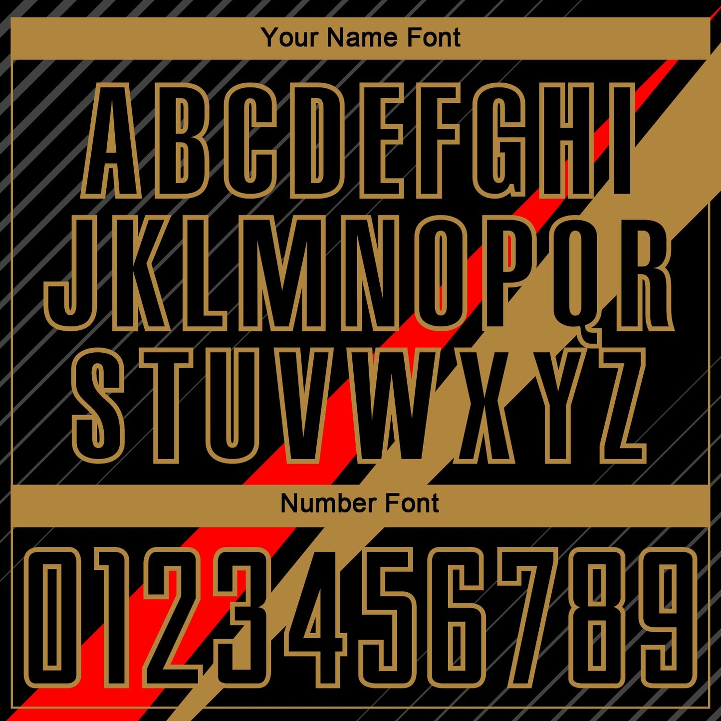 Custom Black Red-Old Gold Diagonal Lines Sublimation Soccer Uniform Jersey Limited