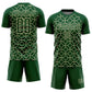 Custom Green City Cream Geometric Shapes Sublimation Soccer Uniform Jersey Limited