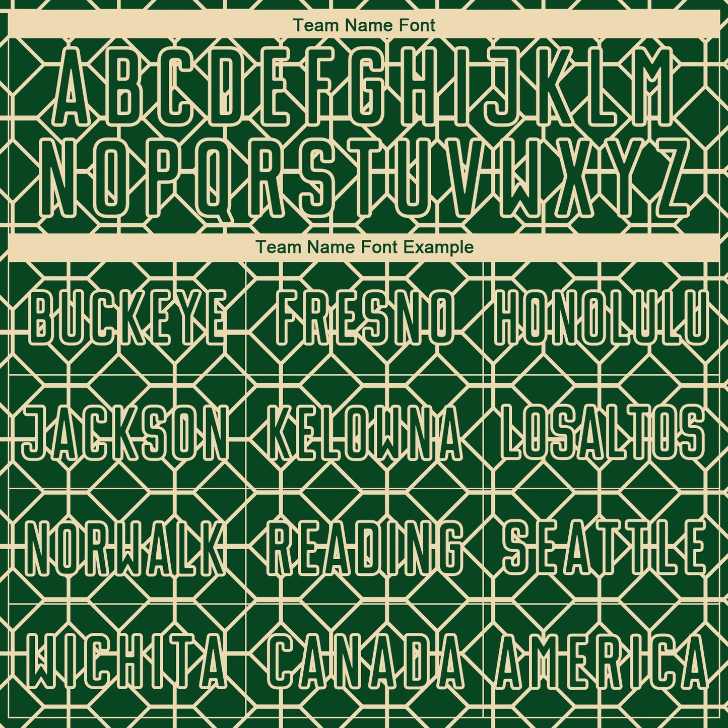 Custom Green City Cream Geometric Shapes Sublimation Soccer Uniform Jersey Limited