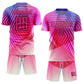 Custom Purple Pink-Black Geometric Shapes Sublimation Soccer Uniform Jersey Limited