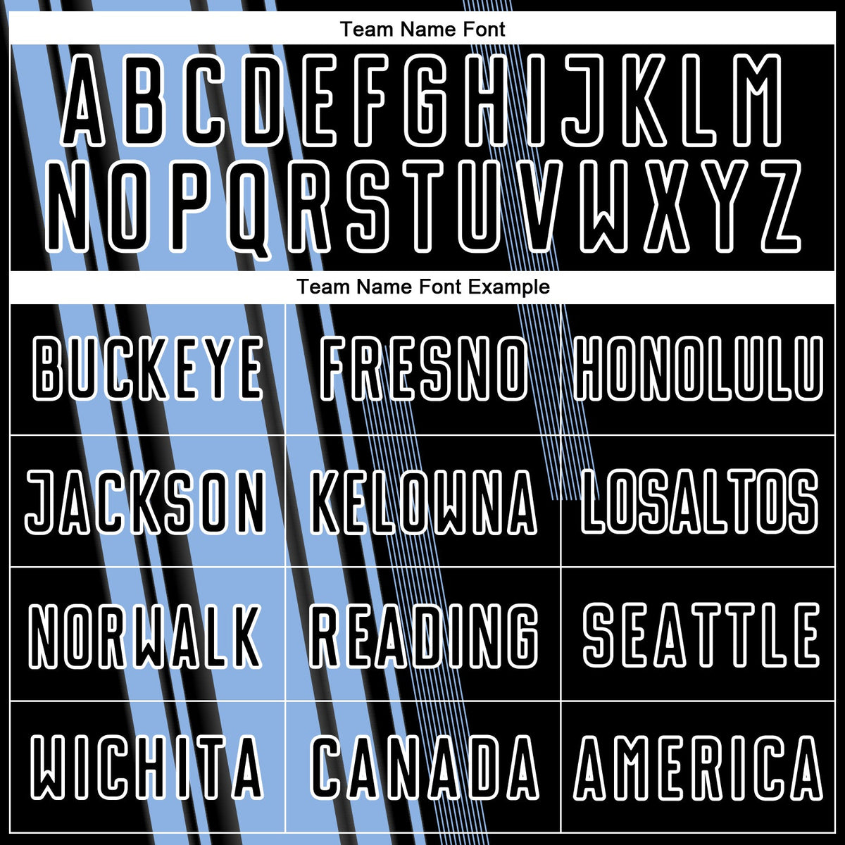 Custom Light Blue Black-White Lines Sublimation Soccer Uniform Jersey Limited