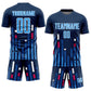 Custom US Navy Blue Sky Blue-White Lines Sublimation Soccer Uniform Jersey Limited