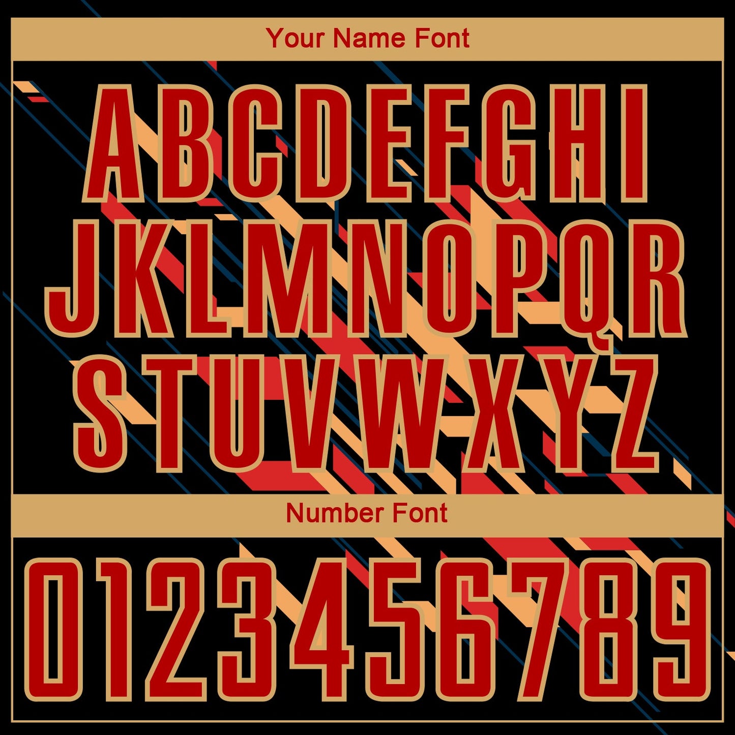 Custom Black Red-Old Gold Lines Sublimation Soccer Uniform Jersey Limited