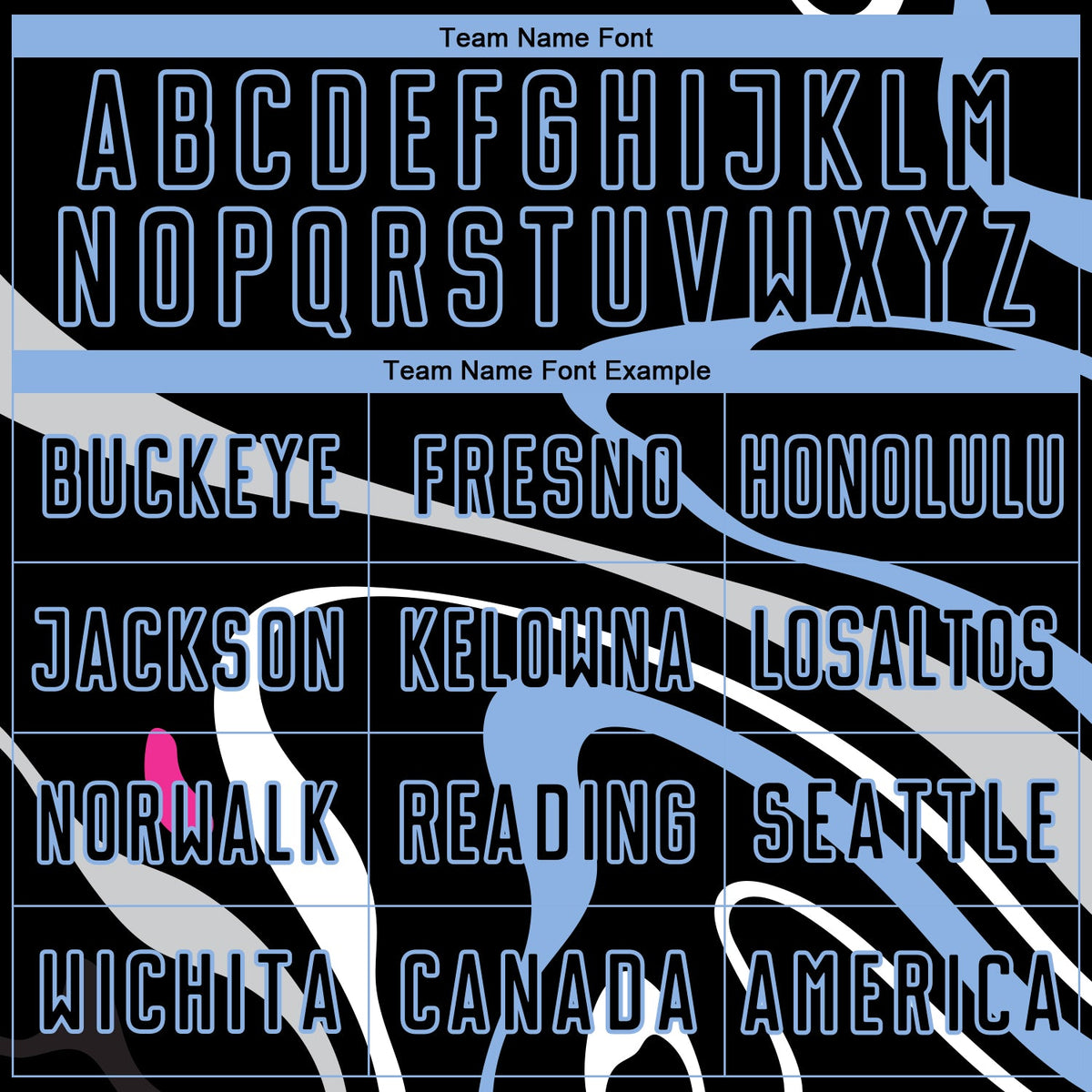 Custom Black Light Blue Fluid Shapes Sublimation Soccer Uniform Jersey Limited