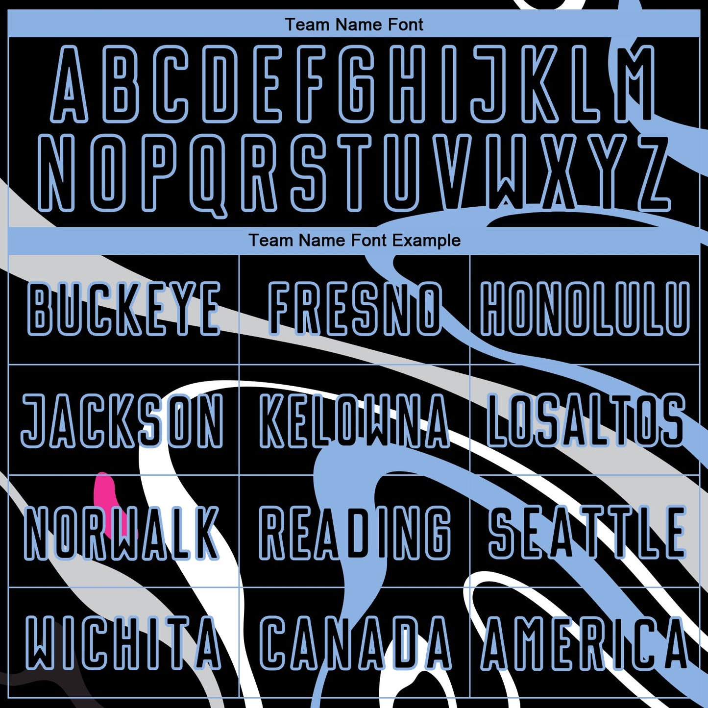 Custom Black Light Blue Fluid Shapes Sublimation Soccer Uniform Jersey Limited