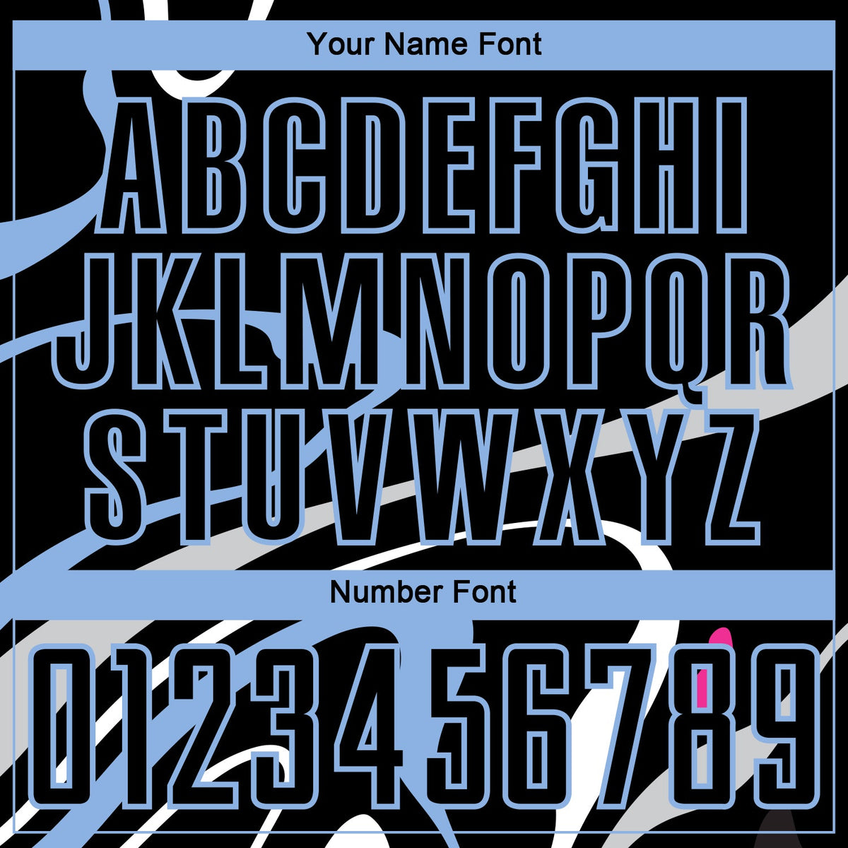 Custom Black Light Blue Fluid Shapes Sublimation Soccer Uniform Jersey Limited