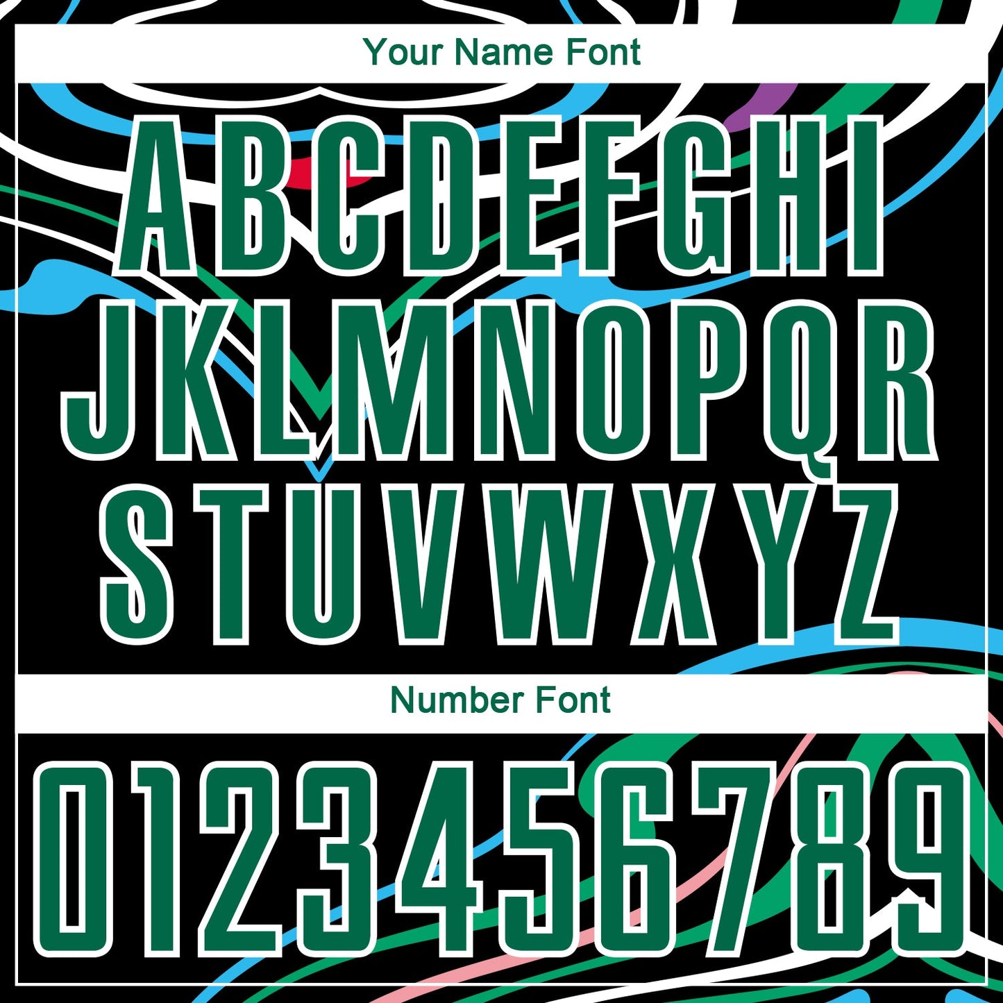 Custom Black Kelly Green-White Fluid Shapes Sublimation Soccer Uniform Jersey Limited