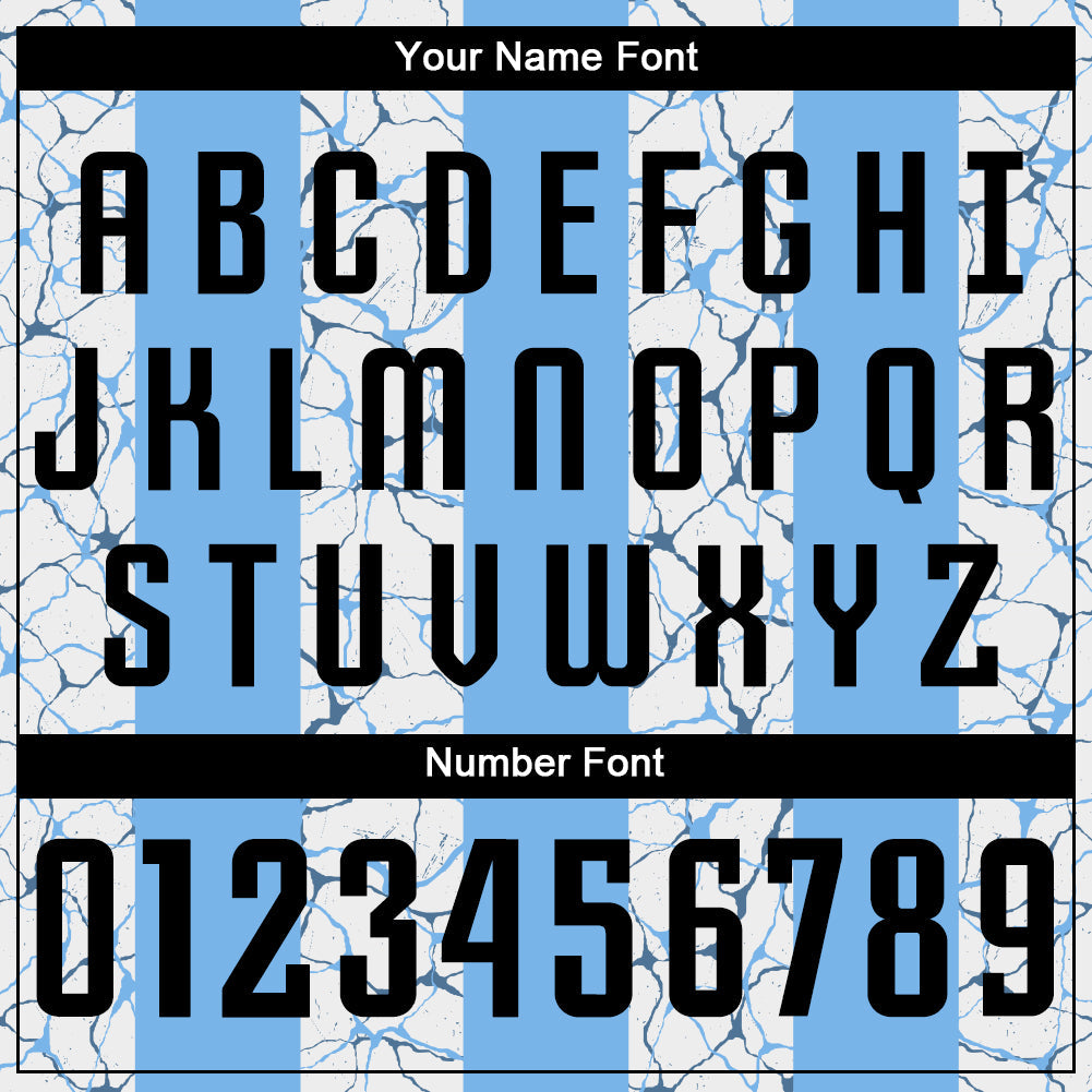 Custom Light Blue Black-White Sublimation Soccer Uniform Jersey Limited