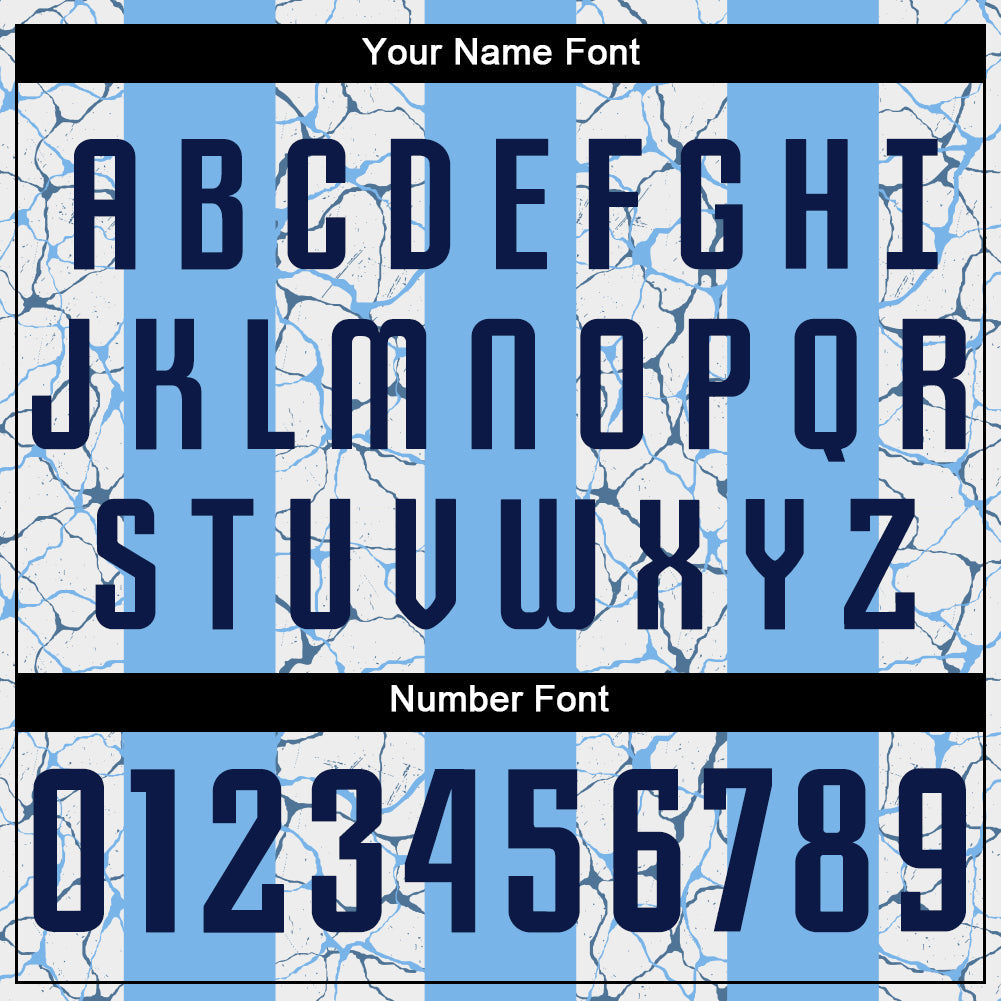 Custom Light Blue Navy-White Sublimation Soccer Uniform Jersey Limited