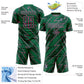 Custom Kelly Green Pink Lightning Sublimation Soccer Uniform Jersey Limited