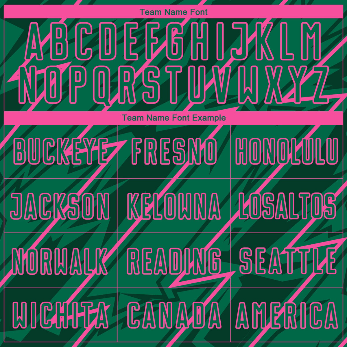 Custom Kelly Green Pink Lightning Sublimation Soccer Uniform Jersey Limited